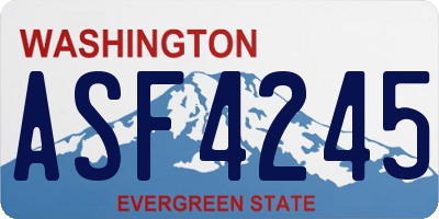 WA license plate ASF4245