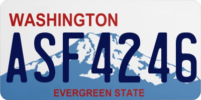 WA license plate ASF4246