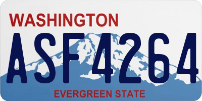 WA license plate ASF4264