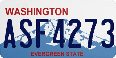 WA license plate ASF4273
