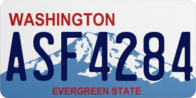 WA license plate ASF4284