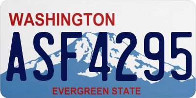 WA license plate ASF4295