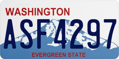 WA license plate ASF4297