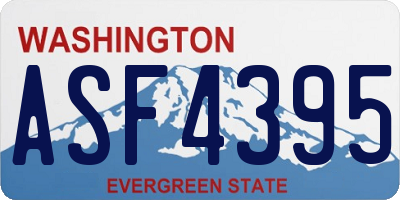 WA license plate ASF4395