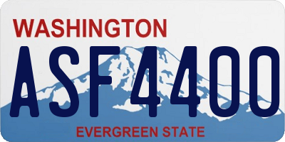 WA license plate ASF4400