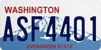 WA license plate ASF4401