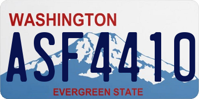 WA license plate ASF4410
