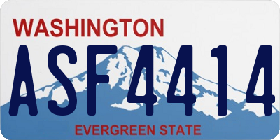 WA license plate ASF4414