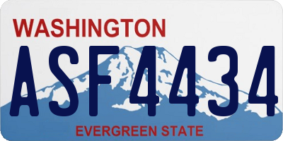 WA license plate ASF4434