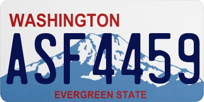 WA license plate ASF4459