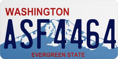 WA license plate ASF4464