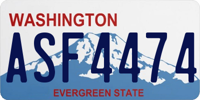 WA license plate ASF4474