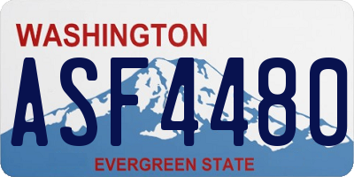 WA license plate ASF4480