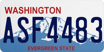 WA license plate ASF4483