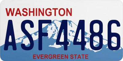 WA license plate ASF4486