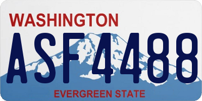 WA license plate ASF4488