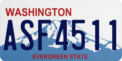 WA license plate ASF4511