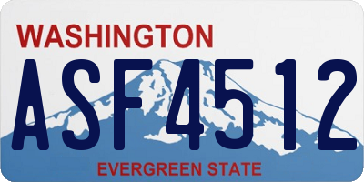 WA license plate ASF4512