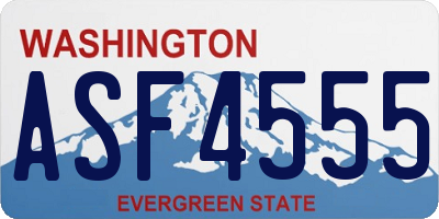 WA license plate ASF4555