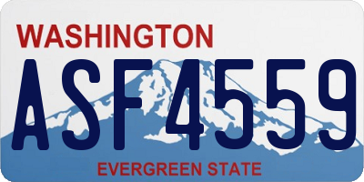 WA license plate ASF4559