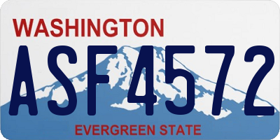 WA license plate ASF4572