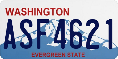 WA license plate ASF4621
