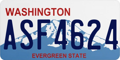 WA license plate ASF4624