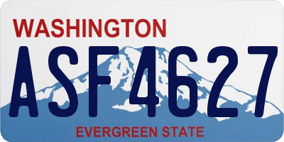 WA license plate ASF4627