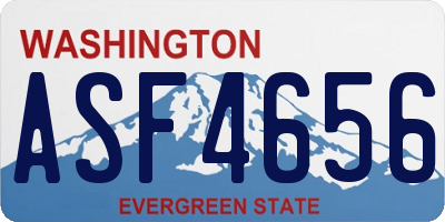 WA license plate ASF4656