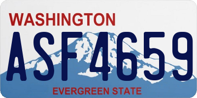 WA license plate ASF4659