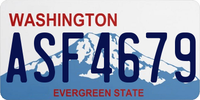 WA license plate ASF4679