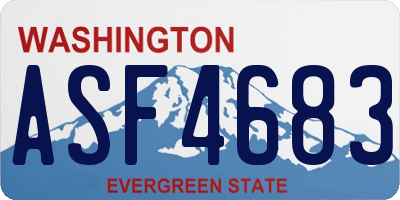 WA license plate ASF4683