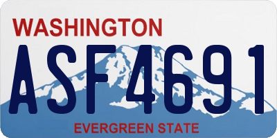 WA license plate ASF4691