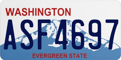 WA license plate ASF4697