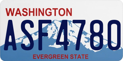 WA license plate ASF4780