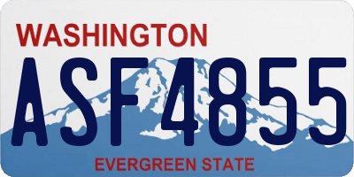 WA license plate ASF4855