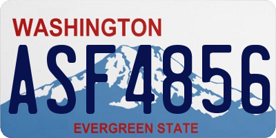 WA license plate ASF4856