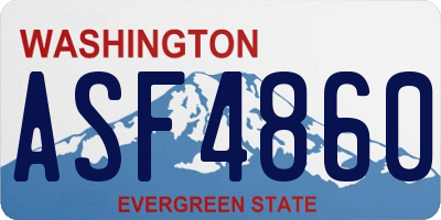WA license plate ASF4860