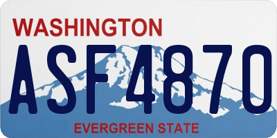 WA license plate ASF4870