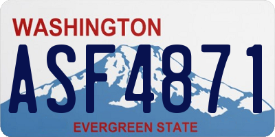 WA license plate ASF4871