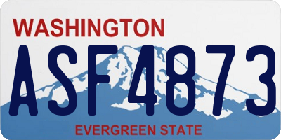 WA license plate ASF4873