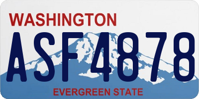 WA license plate ASF4878