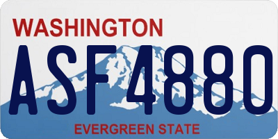 WA license plate ASF4880