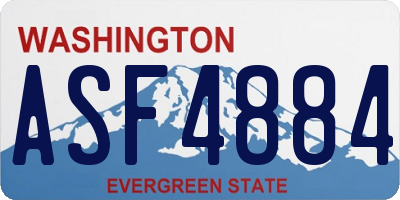 WA license plate ASF4884
