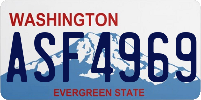 WA license plate ASF4969