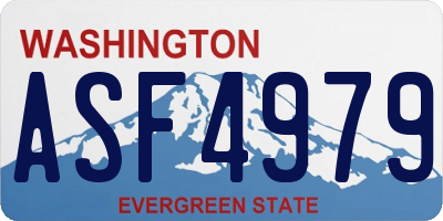 WA license plate ASF4979