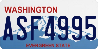 WA license plate ASF4995