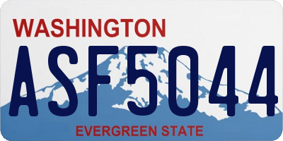 WA license plate ASF5044