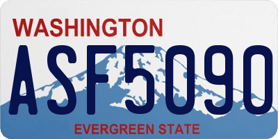 WA license plate ASF5090