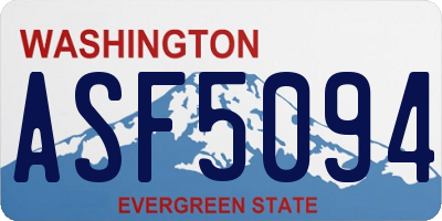 WA license plate ASF5094